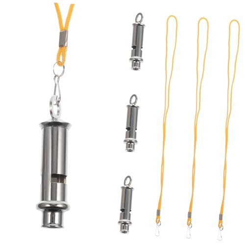 DIKACA 4Stücke Schiedsrichterpfeifen Metallpfeifen für Outdoor Sport für Trainer und Notfälle und Langlebig Lauter Signalton für von DIKACA