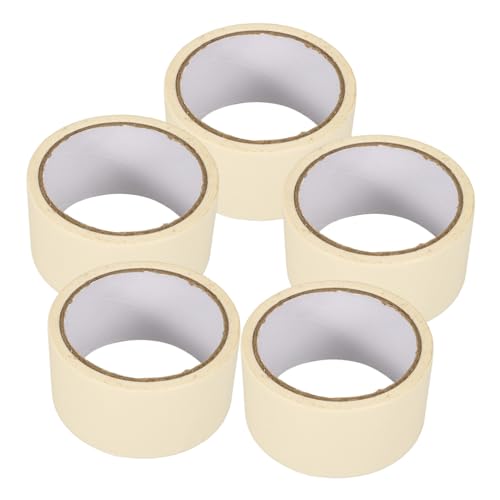 DIKACA 5 Rollen Malerkrepp Abdeckband Selbstklebendes Rückstandfreies Klebeband für Malerarbeiten Heimwerker Künstler und Renovierung Einfach Ablösbar Vielseitig Einsetzbar von DIKACA