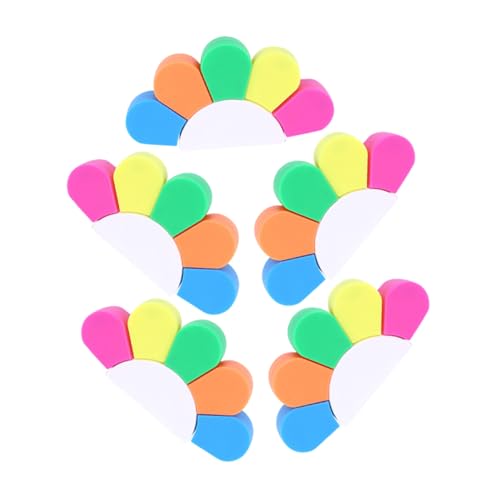 DIKACA 5 Sätze Farbiger Highlighter Sortiert Farben Markierungen Blau Bunt Multipack Pastellmarker Neon Kunst Buch-textmarker Mark Stifte Büro Mark Stift Plastik Colorful von DIKACA