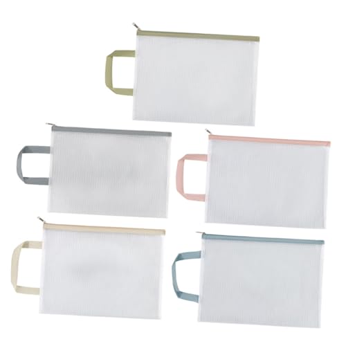 DIKACA 5 Stück Aktenhalter dokumententasche zip beutel Zipper -Dateibeutel Aktentaschen Dateienordner mit Reißverschluss Mesh Reißverschlussbeutel Aktentasche mit Reißverschluss PVC DIKACA 5 Stück Aktenhalter dokumententasche zip beutel Zipper -Dateibeutel Aktentaschen Dateienordner mit Reißverschluss Mesh Reißverschlussbeutel Aktentasche mit Reißverschluss PVC von DIKACA
