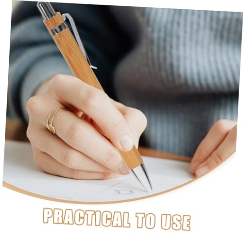 DIKACA 5 Stück Einziehbare Kugelschreiber aus Bambus Mine Schwarz Umweltfreundliche Schreibgeräte für Büro Schule und Alltag Glattes Schreiben Stilvolles Design ohne Logo Transparent DIKACA 5 Stück Einziehbare Kugelschreiber aus Bambus Mine Schwarz Umweltfreundliche Schreibgeräte für Büro Schule und Alltag Glattes Schreiben Stilvolles Design ohne Logo Transparent von DIKACA
