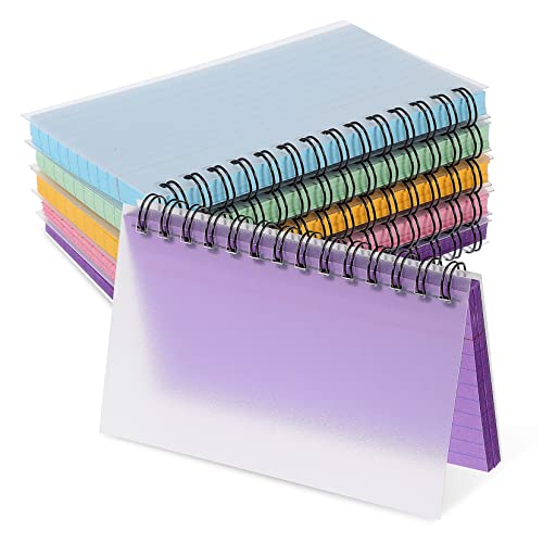 DIKACA 5 Stück Farbiges Spulenbuch weiße Karteikarte Notizkarten für Gedächtnisstudien Kleine Notizpolster office supplies notebooks Karteikarten klein Karteikarten Notizbuch Papier von DIKACA