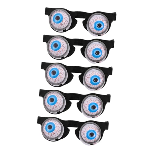 DIKACA 5 Stück Teiliges Halloween Brillenset mit Wackelnden Augenbällen Leichte Komfortable und Langlebige Partybrillen für Kostüme Streiche Karneval und Gruselige Festdekorationen DIKACA 5 Stück Teiliges Halloween Brillenset mit Wackelnden Augenbällen Leichte Komfortable und Langlebige Partybrillen für Kostüme Streiche Karneval und Gruselige Festdekorationen von DIKACA