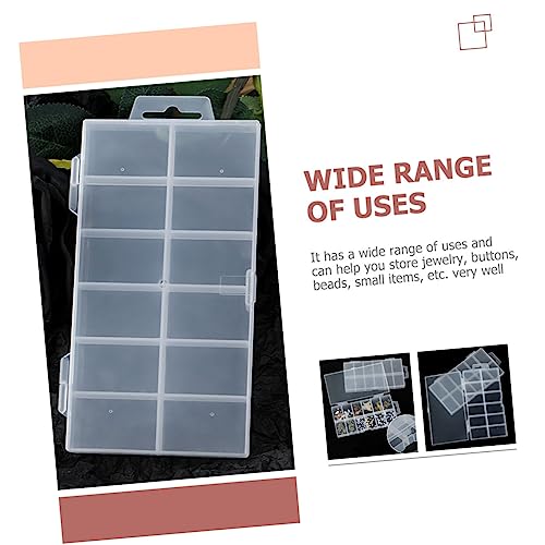 DIKACA 5 Stück Transparente Aufbewahrungsbox mit Fächern Schmuck Perlen organizer Kompakte Sortierbox für Ohrringe Anhänger Haarnadeln und Kleine Accessoires von DIKACA