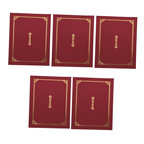 DIKACA 5 Stück Zertifikatshülle ordner abschlusszeugnis Dokumentenschutzhülle Diplomhüllen aus Goldfolie mit Party dokumentenmappe mappen Diplom-Cover a4 Zertifikatsinhaber Papier von DIKACA