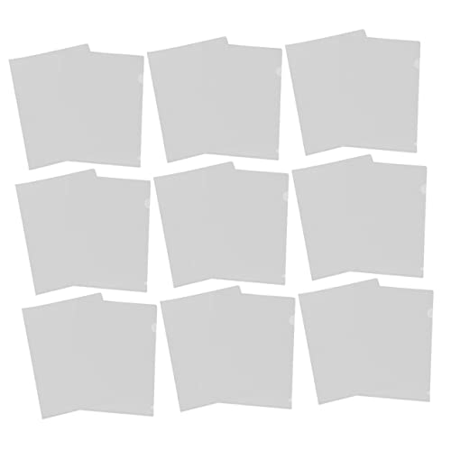 DIKACA 50 Stück L-Ordner klein Klarsicht-Taschenmappe Ordner mit durchsichtiger Vordertasche büroartikel büromaterial briefumschläge Kunststoffhüllen für Papier Ordner löschen Plastik von DIKACA