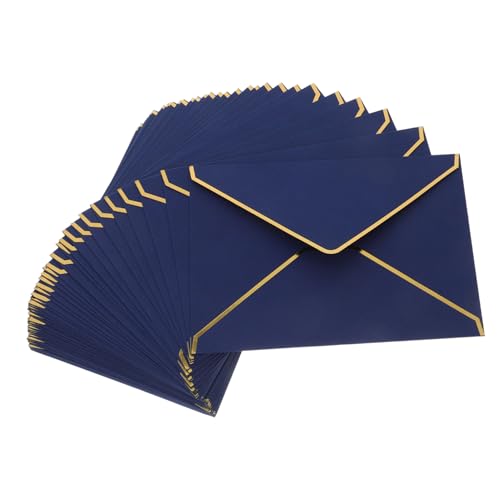 DIKACA 50 Stück Luxus Umschläge mit Goldfolie Rand V-klappe Umschläge für Hochzeitseinladungen Babyparty Abschlussfeier Gästekarten Edles Western Design in Marineblau DIKACA 50 Stück Luxus Umschläge mit Goldfolie Rand V-klappe Umschläge für Hochzeitseinladungen Babyparty Abschlussfeier Gästekarten Edles Western Design in Marineblau von DIKACA