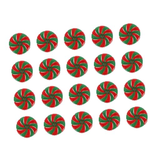 DIKACA 50 Stück Runde Acrylperlen Weihnachtsbaumschmuck DIY Bastelperlen für Schmuckherstellung Weihnachtsbaum Deko Grün Rot Langlebig Vielseitig für Ketten Armbänder Geschenkidee von DIKACA