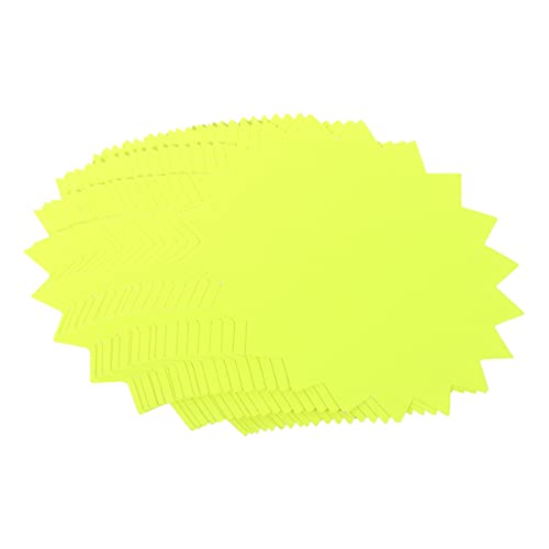 DIKACA 50 Stück Warenpreisschild Etikett Stichworte Stern Schilder Für Geschäfte Anzeige Blanko-werbepapier Papiere Einzelhandelspreis Zeichen Preisschilder Weißer Karton Yellow von DIKACA
