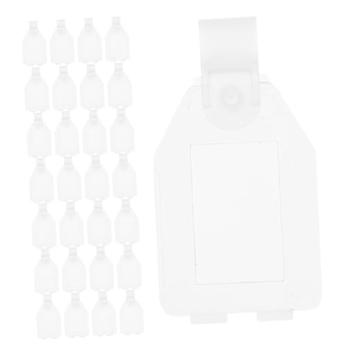 DIKACA 50Stücke Regaletikettenhalter aus Transparente Preisschildhalter mit Clip Wiederverwendbare für Einzelhandel Drahtkörbe Büro und Zuhause Praktische Lösung von DIKACA