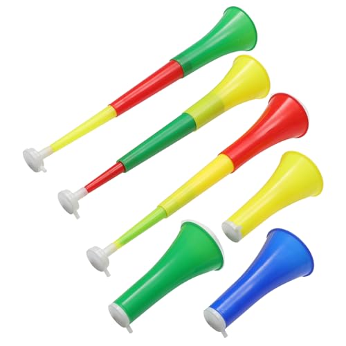 DIKACA 6 Stück Ballspiel-Horn Kunststoffhorn Fußballhorn Fußballtröte Teleskopisches Horn Fahrradklingel goldenes Horn Requisiten für die Kindertrompete Musikspielzeug Plastik DIKACA 6 Stück Ballspiel-Horn Kunststoffhorn Fußballhorn Fußballtröte Teleskopisches Horn Fahrradklingel goldenes Horn Requisiten für die Kindertrompete Musikspielzeug Plastik von DIKACA