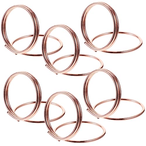 DIKACA 6 Stück Bild-Foto-Clips Tischnummernhalter office zubehör kartenständer Tischnummernkarte mit Ständer ID-Inhaber Lanyards Memokarten-Clips Tischkartenhalter für die Hochzeit Metall von DIKACA