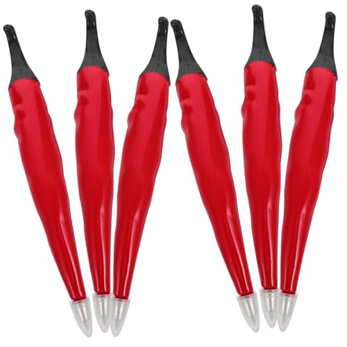 DIKACA 6 Stück Chili Kugelschreiber Lustige Pfeffer Kugelschreiber Bunt Niedliche Kugelschreiber In Paprika Form Mehrfarbig Für Schreibstifte Bürobedarf Kugelschreiber Rot DIKACA 6 Stück Chili Kugelschreiber Lustige Pfeffer Kugelschreiber Bunt Niedliche Kugelschreiber In Paprika Form Mehrfarbig Für Schreibstifte Bürobedarf Kugelschreiber Rot von DIKACA