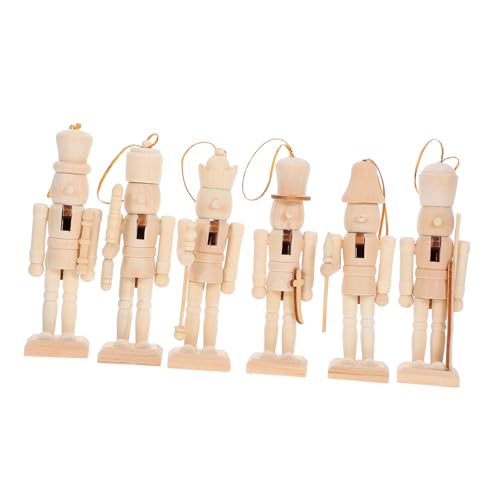 DIKACA 6 Stück DIY Holzfiguren aus Holz Unbemalt zum Bemalen Weihnachtsdekoration Holzsoldat Puppen Kreatives Bastelset für Weihnachten DIKACA 6 Stück DIY Holzfiguren aus Holz Unbemalt zum Bemalen Weihnachtsdekoration Holzsoldat Puppen Kreatives Bastelset für Weihnachten von DIKACA