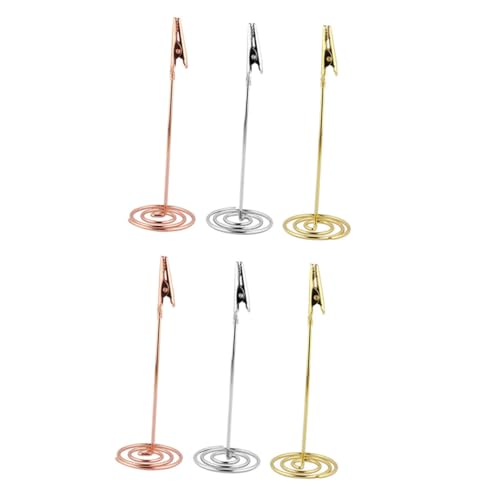 DIKACA 6 Stück Edelstahl Fotokarten Clips Stabile Tischkartenhalter für Notizen Memo und Namenskarten Modernes Design in Gold Roségold und Silber Vielseitige Büro und Wohnungsdekoration DIKACA 6 Stück Edelstahl Fotokarten Clips Stabile Tischkartenhalter für Notizen Memo und Namenskarten Modernes Design in Gold Roségold und Silber Vielseitige Büro und Wohnungsdekoration von DIKACA