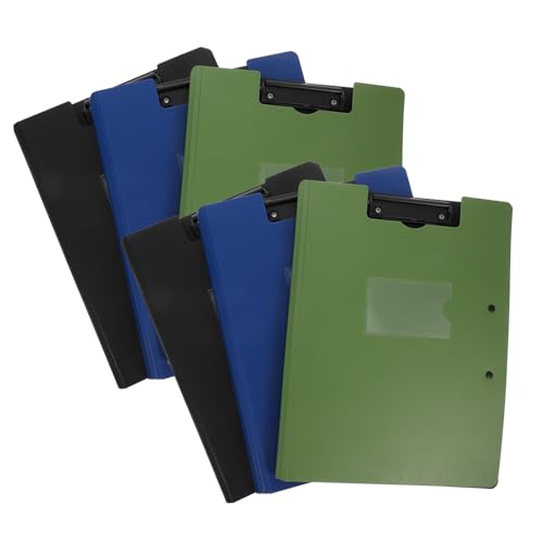 DIKACA 6 Stück Faltbare Klemmbretter Teiliges in Schwarz Grün und Dunkelblau Wasserfestes Clipboard mit Doppelten Metallclips für Büro Schule und Zuhause Vielseitig Einsetzbar DIKACA 6 Stück Faltbare Klemmbretter Teiliges in Schwarz Grün und Dunkelblau Wasserfestes Clipboard mit Doppelten Metallclips für Büro Schule und Zuhause Vielseitig Einsetzbar von DIKACA