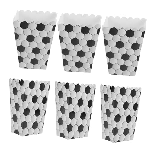 DIKACA 6 Stück Fußball -Reisbox Snackbehälter Snackhalter Popcorn-Leckerli-Boxen Popcornschachteln backen Partydekorationen Party-Popcorn-Behälter Party-Snack-Behälter Popcorntüten Papier DIKACA 6 Stück Fußball -Reisbox Snackbehälter Snackhalter Popcorn-Leckerli-Boxen Popcornschachteln backen Partydekorationen Party-Popcorn-Behälter Party-Snack-Behälter Popcorntüten Papier von DIKACA