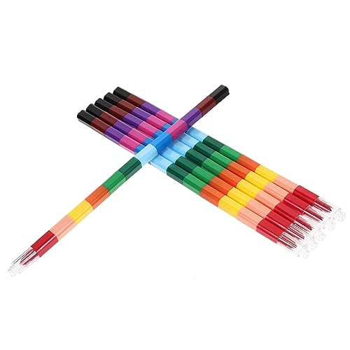 DIKACA 6 Stück Haushaltskreide Wachsmalstifte Neuartige Kinderkreide Buntstift Neuartiger Kinderstift Kinderkreide Malen Accessoire Malkreide Paraffin Colorful von DIKACA