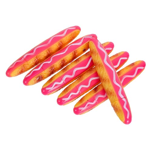 DIKACA 6 Stück Niedliche Hot Dog Kugelschreiber aus Stabilem Kunststoff Witzige Schreibutensilien für Schule und Büro Leichte Tragbare Kawaii Schreibstifte Originelle Party DIKACA 6 Stück Niedliche Hot Dog Kugelschreiber aus Stabilem Kunststoff Witzige Schreibutensilien für Schule und Büro Leichte Tragbare Kawaii Schreibstifte Originelle Party von DIKACA