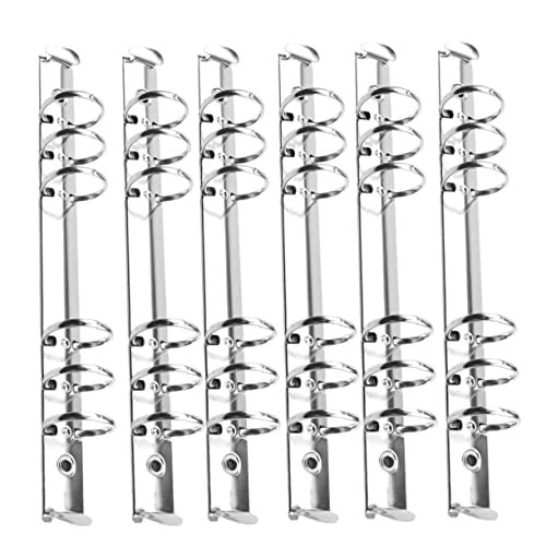 DIKACA 6 Stück Teiliges Metall Ringbinder Silber Buchbinderinge mit Knopfverschluss Rostfrei Langlebig Leicht für Scrapbook Lose Büro und Schule DIKACA 6 Stück Teiliges Metall Ringbinder Silber Buchbinderinge mit Knopfverschluss Rostfrei Langlebig Leicht für Scrapbook Lose Büro und Schule von DIKACA