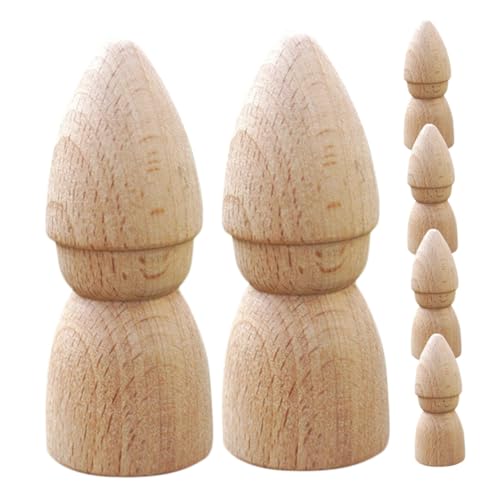 DIKACA 6 Stück Teiliges Unvollendete Holzfiguren für Diy Malset für Kreative Bastelprojekte Robuste und Glatte Peg Dolls aus Holz für Künstlerischen Ausdruck und Dekoration DIKACA 6 Stück Teiliges Unvollendete Holzfiguren für Diy Malset für Kreative Bastelprojekte Robuste und Glatte Peg Dolls aus Holz für Künstlerischen Ausdruck und Dekoration von DIKACA
