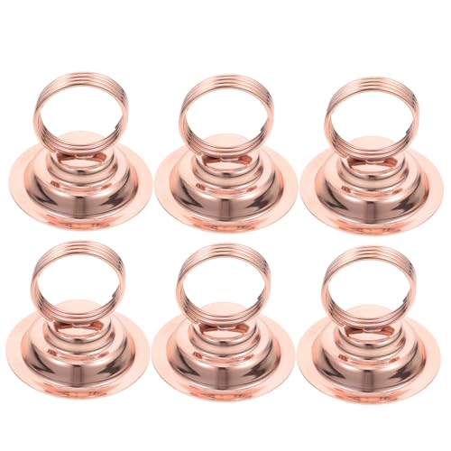 DIKACA 6 Stück Tischkartenhalter aus Metall Kompakte Rostfreie Kartenständer in Roségold Vielseitig für Hochzeit Restaurant Bankett Stabile Memo Menükartenhalter Platzsparend DIKACA 6 Stück Tischkartenhalter aus Metall Kompakte Rostfreie Kartenständer in Roségold Vielseitig für Hochzeit Restaurant Bankett Stabile Memo Menükartenhalter Platzsparend von DIKACA