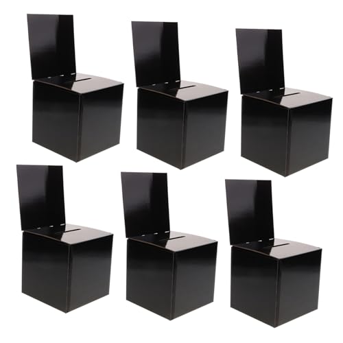 DIKACA 6 Stück Wahlurne Braut Hochzeit wünschen Gast Andenken Planer Anlässe für Rezeption rustikal Die begrüßen knackig Personifizieren Kartenboxen Papier Schwarz DIKACA 6 Stück Wahlurne Braut Hochzeit wünschen Gast Andenken Planer Anlässe für Rezeption rustikal Die begrüßen knackig Personifizieren Kartenboxen Papier Schwarz von DIKACA
