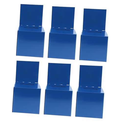 DIKACA 6 Stück Wahlurne Kartenboxen für den Empfang Hochzeit Spardosen Hochzeitskartenhalter Papier Blau von DIKACA