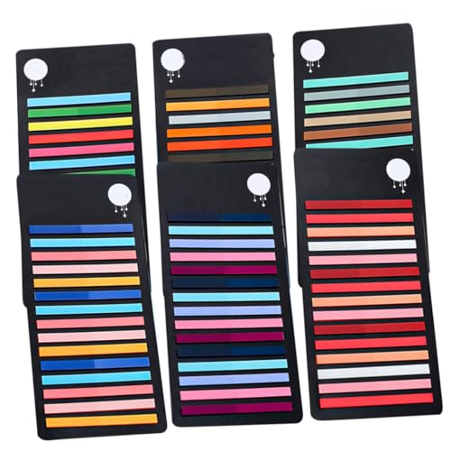 DIKACA 6 Stück Wasserdichte Pet Haftnotizen Bunte Extra Feine Lesezeichen Tabs für Buchannotation Selbstklebende Indexstreifen in Farben für Notizbücher Bürobedarf Wiederverwendbar und DIKACA 6 Stück Wasserdichte Pet Haftnotizen Bunte Extra Feine Lesezeichen Tabs für Buchannotation Selbstklebende Indexstreifen in Farben für Notizbücher Bürobedarf Wiederverwendbar und von DIKACA