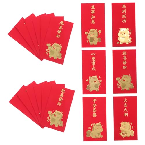 DIKACA 60 Stück Jahr Des Pferdes Rote Umschläge Lunar Year Money Envelopes Vietnamesische Tet Geldumschläge Große Kapazität für Firmenfeiern und Familienfeste Glücksbringer Umschläge DIKACA 60 Stück Jahr Des Pferdes Rote Umschläge Lunar Year Money Envelopes Vietnamesische Tet Geldumschläge Große Kapazität für Firmenfeiern und Familienfeste Glücksbringer Umschläge von DIKACA