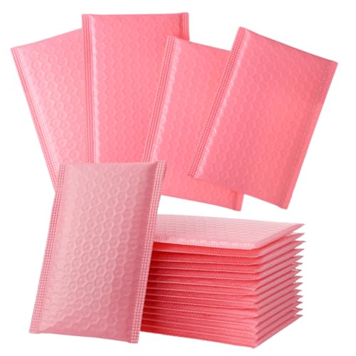DIKACA 60 Stück Teiliges Rosa Luftpolster Versandtaschen Selbstklebend Stoßfest Reißfest für Sicheren Versand von Kleidung und Geschenken Geeignet DIKACA 60 Stück Teiliges Rosa Luftpolster Versandtaschen Selbstklebend Stoßfest Reißfest für Sicheren Versand von Kleidung und Geschenken Geeignet von DIKACA
