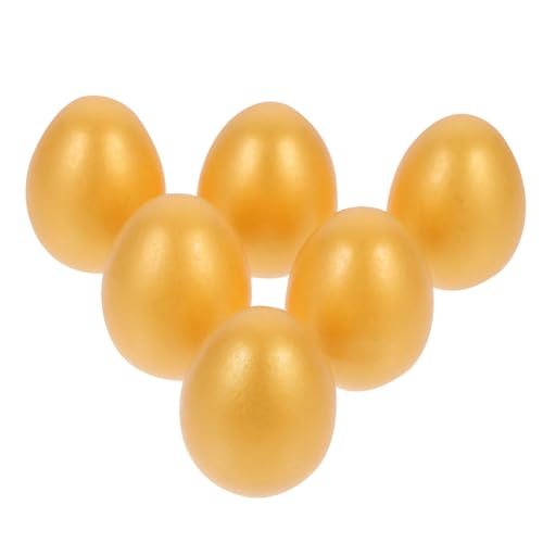DIKACA 6Stücke Teiliges Goldene Holz Ostereier Dekorative DIY Eier Für Ostern Bastelbare Eier Für Themenpartys Ostern Deko Und von DIKACA