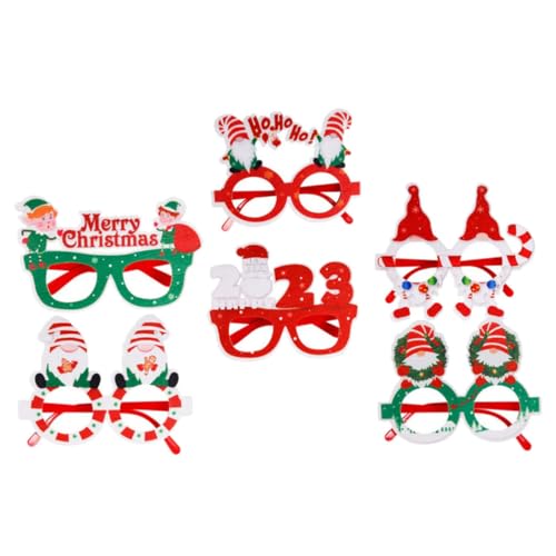 DIKACA 6st Weihnachts-kinderbrille Weihnachtsbrille Requisiten Brille Für Die Weihnachtsfeier Sonnenbrille Mit Rotem Herz Cosplay-party-brille Urlaub Brillengestell Schnapsgläser Plastik DIKACA 6st Weihnachts-kinderbrille Weihnachtsbrille Requisiten Brille Für Die Weihnachtsfeier Sonnenbrille Mit Rotem Herz Cosplay-party-brille Urlaub Brillengestell Schnapsgläser Plastik von DIKACA