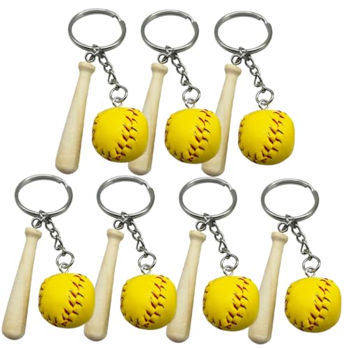 DIKACA 7 Teilige Schlüsselanhänger Dekoration Rounders Baseballschläger Niedliche Schlüsselanhänger Griff Baseballs Mit Für Spaß Schlüssel Bunte Ringe Schlüsselanhänger Baseball DIKACA 7 Teilige Schlüsselanhänger Dekoration Rounders Baseballschläger Niedliche Schlüsselanhänger Griff Baseballs Mit Für Spaß Schlüssel Bunte Ringe Schlüsselanhänger Baseball von DIKACA
