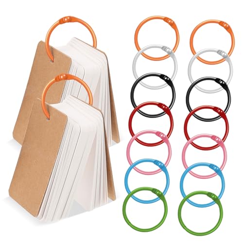 DIKACA 70 Teiliges Bunte Metall Buchringe Kleine Binder Rings für Karteikarten Scrapbooking Schlüsselanhänger Vielseitig Langlebig und Einfach zu Öffnen DIKACA 70 Teiliges Bunte Metall Buchringe Kleine Binder Rings für Karteikarten Scrapbooking Schlüsselanhänger Vielseitig Langlebig und Einfach zu Öffnen von DIKACA