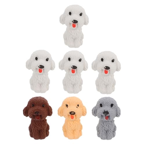 DIKACA 7pcs Niedliche Hundegummis Entzückende Bleistifthundgöte Für Schüler Kreative Tierdesign -schulmaterial Zeichnen Accessoires von DIKACA