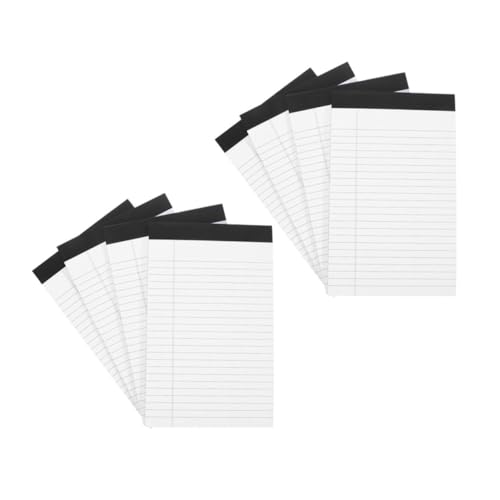 DIKACA 8 Notizblock Aus Papier Schreiben Tragbar Notizbuch Gefüttert Liste Notizblock Papier Linien Legal Für Pads Spiral- Memo Notizbücher Professional Büro Schreibtisch Weiß von DIKACA