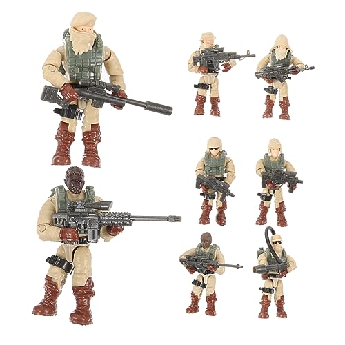DIKACA 8 Stück Miniatur-Soldatenfiguren Toys Soldaten-Spielfiguren gartendeko rostoptik - Soldatenformen Tischdekorationen aus Sand Plastik von DIKACA