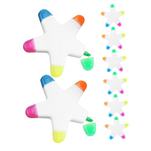 DIKACA 8 Stück Teiliges Marker mit Feiner Spitze Fluoreszierende Neonfarben Kreative Fünfzackige Sternform zum Markieren Zeichnen Notizen und Scrapbooking für Schule und Büro DIKACA 8 Stück Teiliges Marker mit Feiner Spitze Fluoreszierende Neonfarben Kreative Fünfzackige Sternform zum Markieren Zeichnen Notizen und Scrapbooking für Schule und Büro von DIKACA