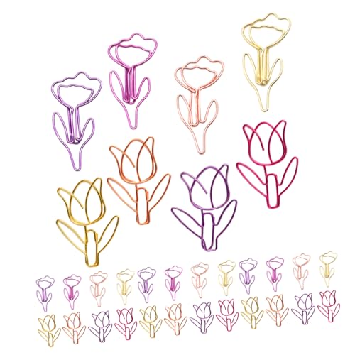 DIKACA 80 Stück Teiliges Tulpen Bunte Metallblumenclips für Büro und Schule Kreative Tulpenform Stabile für Datei Planerorganisation Farbenfrohe Niedliche Büroklammern DIKACA 80 Stück Teiliges Tulpen Bunte Metallblumenclips für Büro und Schule Kreative Tulpenform Stabile für Datei Planerorganisation Farbenfrohe Niedliche Büroklammern von DIKACA