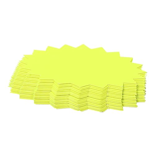 DIKACA 80 Stück Warenpreisschild Warenkennzeichnung Farbige Preisschilder Produktkennzeichnung Zeichen Einzelhandelsetikett klein Preisanzeigepapier Preisetiketten Weißer Karton Yellow von DIKACA