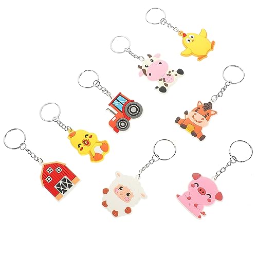 DIKACA 8er Set Niedliche Bauernhof Tiere Schlüsselanhänger Aus PVC Cartoon Tier Schlüsselringe Für Taschen Rucksäcke Und Schlüsselbund Perfektes Mitgebsel Für Kindergeburtstage Und DIKACA 8er Set Niedliche Bauernhof Tiere Schlüsselanhänger Aus PVC Cartoon Tier Schlüsselringe Für Taschen Rucksäcke Und Schlüsselbund Perfektes Mitgebsel Für Kindergeburtstage Und von DIKACA