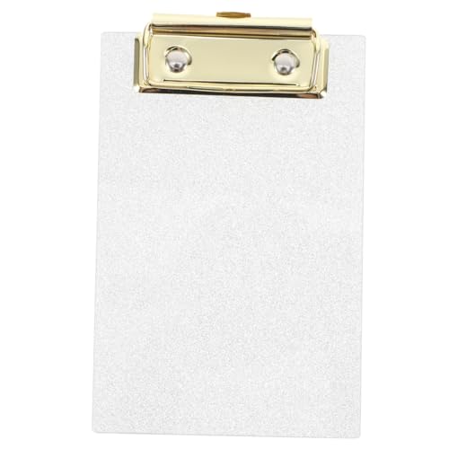 DIKACA Acryl Clipboard mit Glitzer Eleganter Schreibunterlage mit Niedrigem Clip Vielseitig Einsetzbar für Büro Schule Restaurant und Medizinische Unterlagen Robustes Material von DIKACA