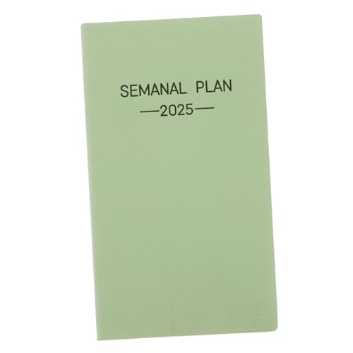 DIKACA Agenda-Buch Planer Notizbilder Schreiben Unterlage Wöchentlicher Notizblock Hinweis Lieferungen Haushaltsnotizbuch wöchentlicher Zeitplanblock Reporter-Notizbuch Papier Hellgrün von DIKACA