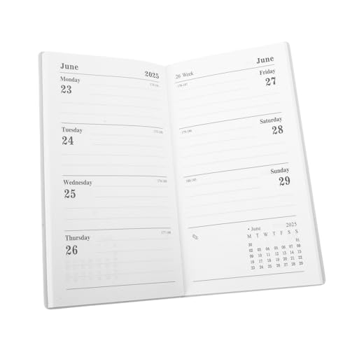 DIKACA Agenda-Buch Tagesplaner Notizblock täglich Notizbuch 2025 Tagesplaner 2025 Tragbares Notizbuch Bürozubehör Haushaltsplaner Buch tragbarer Planer-Organizer Planer Zeitschrift Papier von DIKACA