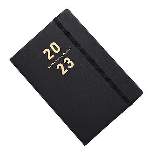 DIKACA Agenda-Buch Zeitplan Schule tägliches notizbuch Notizblock für Studenten liniertes Notizbuch a5 Zu Planer Täglicher Planungsrestrang Pläne Notizbuch Papier Black von DIKACA