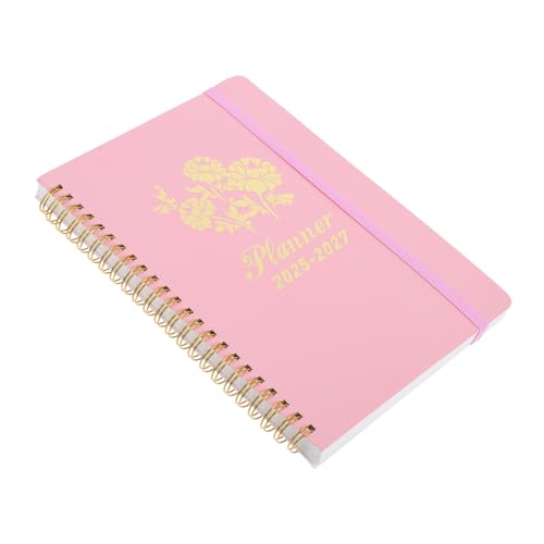 DIKACA Agenda-buch Monatsplaner Englische Version Notizbuch Jährlicher Planer Zeitplan Buch Zeitbücher 2025 Agenda Notizblöcke Tagesplanerbücher Akademisches Tagebuch Rosa Papier von DIKACA