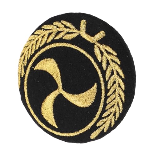 DIKACA Besticktes Matrosenabzeichen Metall Applikation Patch für Schiff Mütze Uniform Zubehör Langlebig Professionell und Vertrauenswürdig von DIKACA