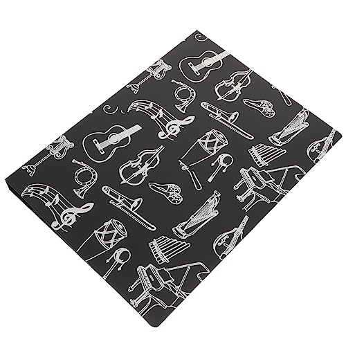 DIKACA Blatt Datei Papierspeicherordner Büro erweitern Musikordner Lagerung Organisatoren office organizer mappen Klavier-Notenmappe Ordner Musik Papierordner im A4-Format Plastik Black von DIKACA