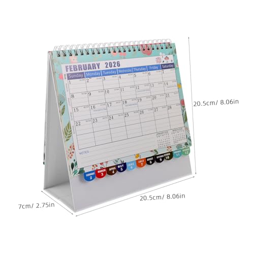 DIKACA Blumen Tischkalender Flip-stehkalender mit Notizblock Glattes Papier Klare Feiertagsmarkierung Farbenfrohes Design für Modernes Büro und Lehrerplanung DIKACA Blumen Tischkalender Flip-stehkalender mit Notizblock Glattes Papier Klare Feiertagsmarkierung Farbenfrohes Design für Modernes Büro und Lehrerplanung von DIKACA